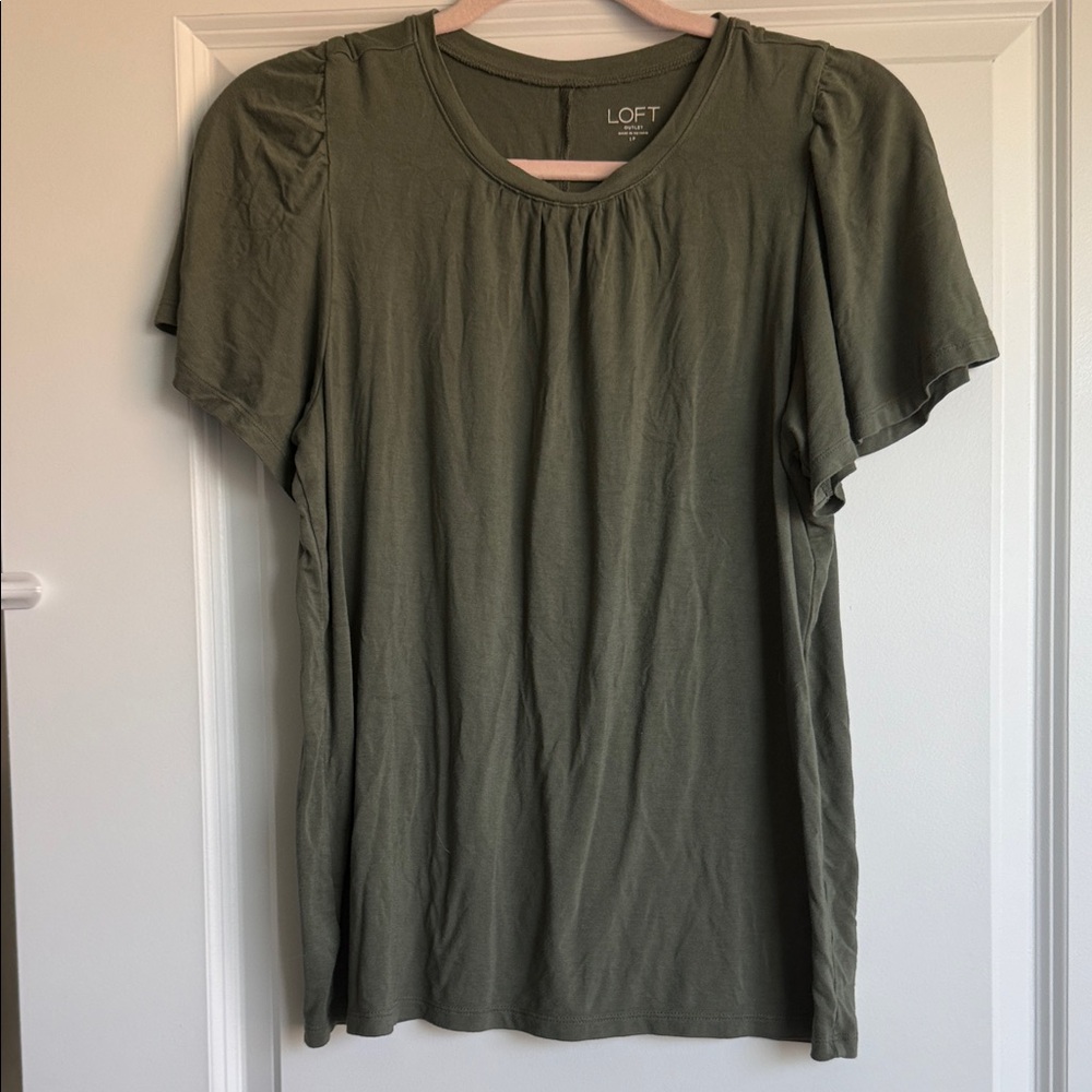 LOFT Short Sleeve Tee in Forest Green